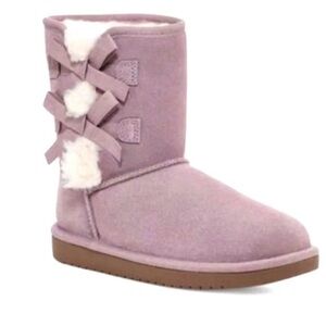 Koolaburra By UGG Girls Boots Size 3 Victoria Short Elderberry Lavender Suede
